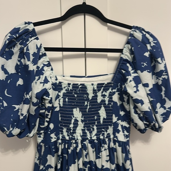 Abercrombie & Fitch Navy and White Midi Dress - Picture 5 of 5